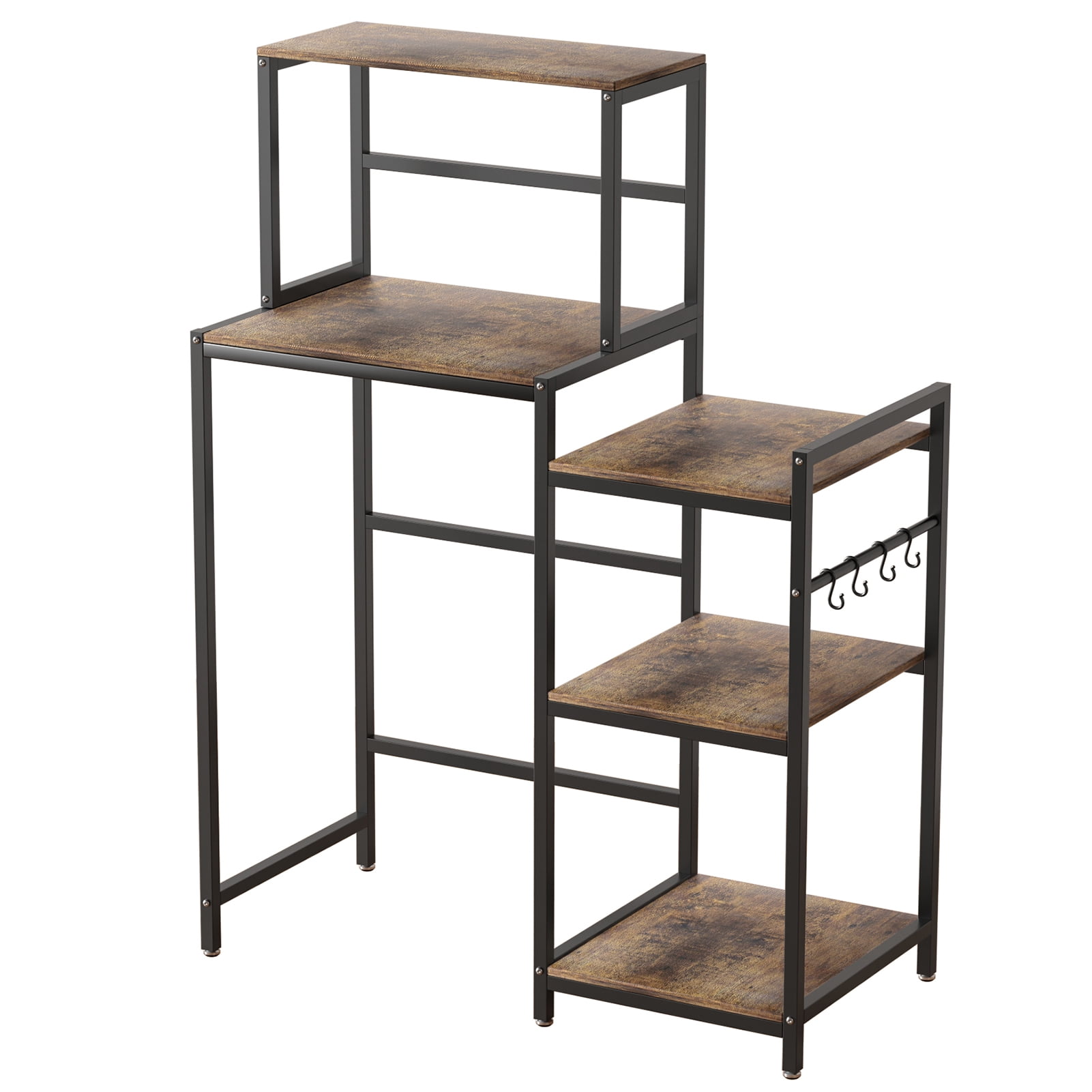Kitchen Storage Rack, Mini Fridge Stand with Storage Shelves, 5-Tier Mini Fridge Cabinet Microwave Stand Baker Rack, Utility Storage Shelf for Dorm Kitchen