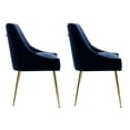 thumbnail image 4 of Costaelm Makala Velvet Accent Chair Mid Century Upholstered (Set of 2), Navy Blue, 4 of 11