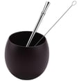 thumbnail image 1 of Wooden Yerba Gourd Mate Tea Set Handmade Natural Wood Coffee Water Mate Cup with Spoon Straw Bombill, 1 of 5