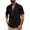 Black, variant on Ofreoo Men's Fashion Vacation Solid Color Cotton Linen Double Pocket Casual Shirts Short Sleeves Gifts Dad really wants