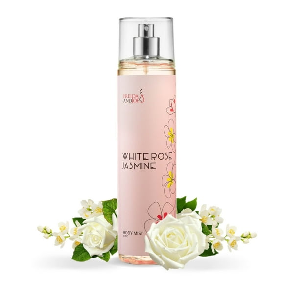 White Rose and Jasmine Body Mist for Women, Floral Fine Fragrance Body Spray, Daily Perfume Mist, Self Care Beauty Gift