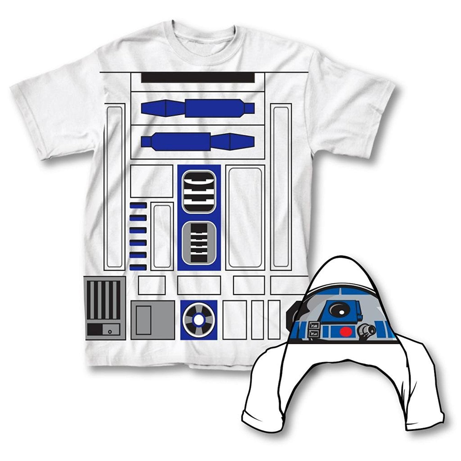 Buy Star Wars I Am R2-D2 Mens Flip Costume Adult T-Shirt at Walmart.com.