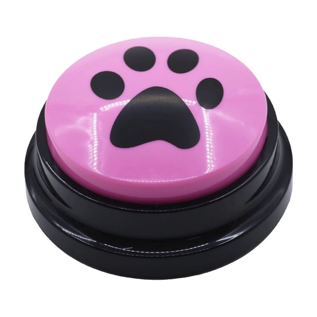 Leodye 1PCS Communication Buttons Recording Function Pet Training Classroom Teaching Introductory Tool for Pet Language Learning -3.46x2.76x1.57in