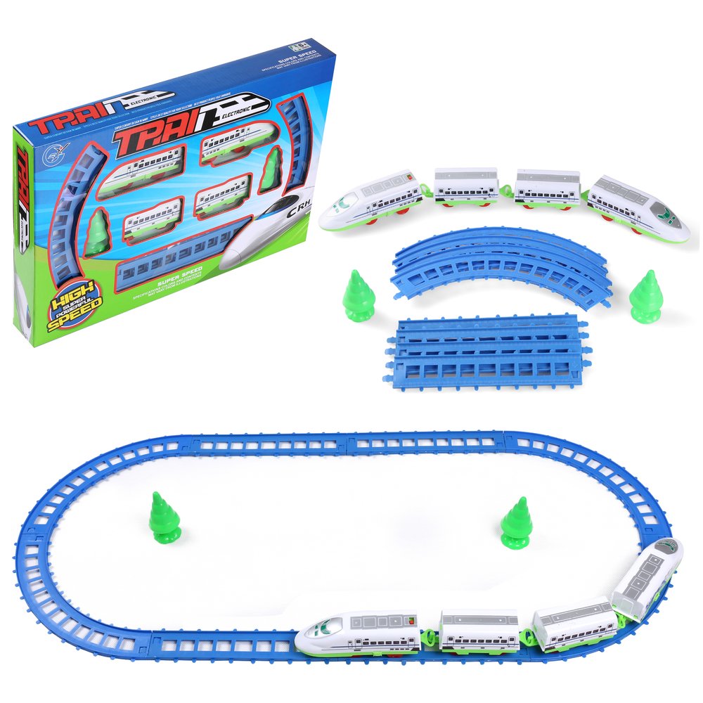 Blue Block Factory High Speed Toy Bullet Train Battery Powered Play