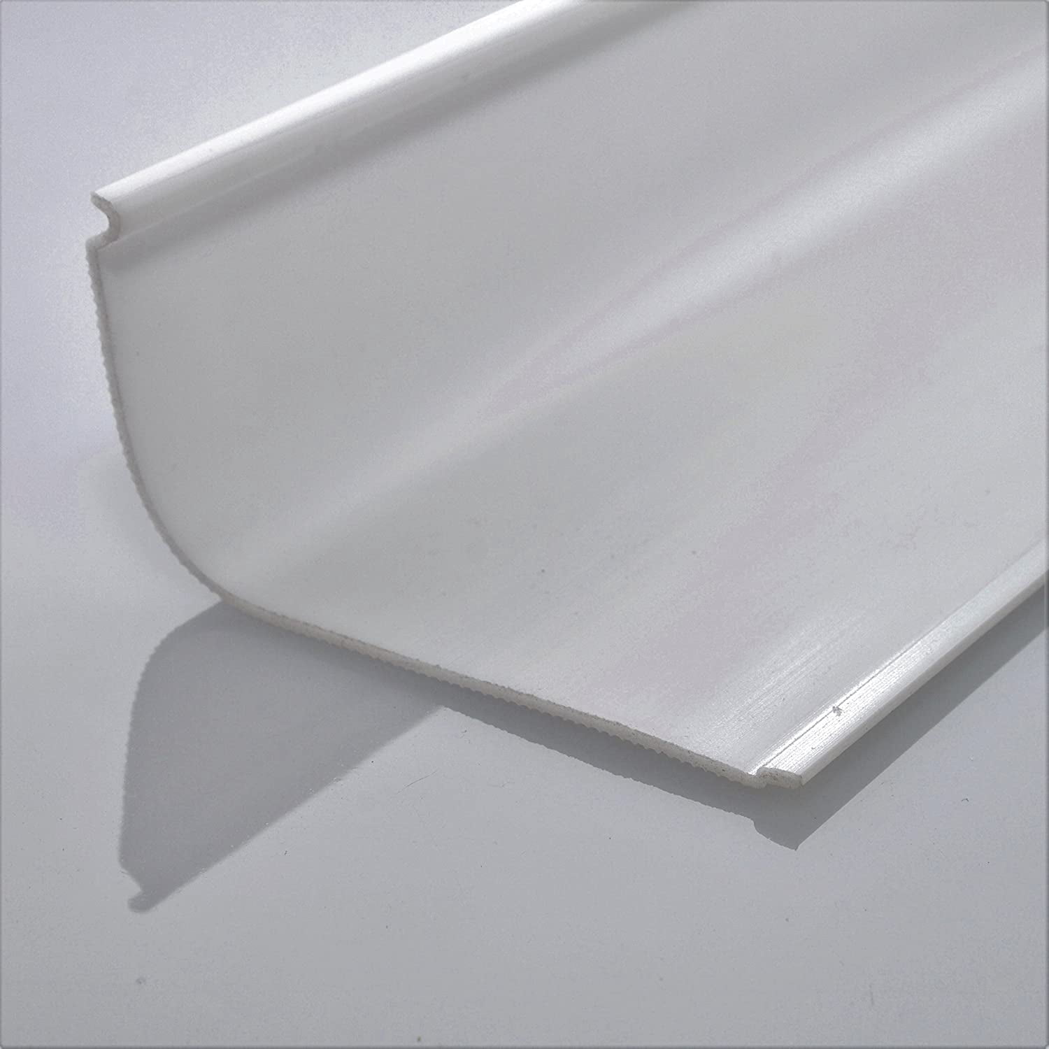 RGHJAR-Beam Lighting Under Cabinet Light Cover Replacement | White Ribbed Acrylic Diffuser (Curved, 12")