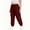 Wine, variant on Plus Size Women's Cargo Joggers For Women Elastic Waistband Workout Sweatpants Fall Casual Athletic Running Pants With Pockets
