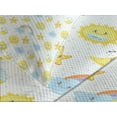 thumbnail image 4 of Ambesonne Moon Quilted Bedspread Set 3 Pcs, Happy Moons Stars Clouds, Queen Size, Pale Blue Yellow Pink, 4 of 5