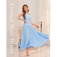 thumbnail image 2 of Vestido Bbonlinedress azul de verano maxi plisado con un solo hombro, 2 of 6