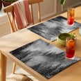 thumbnail image 4 of Black Grey Mountain Placemats Set of 8 Misty Forest Nature Woodland Pine Tree Landscape Place Mats Indoor Wipeable Table Mats Washable Dining Table Placemats for Kitchen Holiday Decor 13x19 Inch, 4 of 9