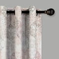 thumbnail image 3 of Eclipse Martina Medallion Absolute Zero 100% Blackout Grommet Top Single Window Panel, Rose, 40 x 95, 3 of 6