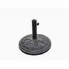 DC America 18" Round Cast Stone Umbrella Base with Royal Pattern, Bronze