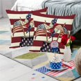 thumbnail image 1 of Fundas de cojín del 4 de julio con diseño de bandera patriótica y estrellas, decoración para sofá, dormitorio y hogar., 1 of 6