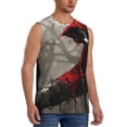 thumbnail image 2 of Fotbe Dark Red Hooded Girl Men's Camiseta sin Mangas Estampada para Hombres, Playera Casual para Gimnasio, Entrenamiento, Playa-Large, 2 of 7