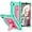 Green/Pink+1 PC Glass Screen Protector, variant on FIEWESEY for TCL Tab 8 V/Tab 8 SE (6048E) Tablet Case Soft Silicone Rubber Heavy Duty Hybrid Had Back Shell Protection Shockproof Kids Friendly with Built in Stand Shoulder Strap (Black+Black)
