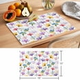 thumbnail image 6 of Watercolor Flowers Placemats Set of 4 Spring Floral Plants Country Place Mats Indoor Wipeable Table Mats Washable Cloth Dining Table Placemats for Kitchen Holiday Party Home Decor 13x19 Inch, 6 of 9