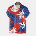 thumbnail image 5 of Mens Hawaiian Shirt Short Sleeve Button Down Shirts Tropical Floral Summer Beach Shirts,S-3XL, 5 of 7