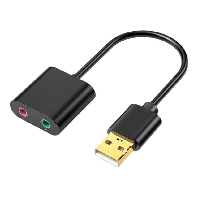 Plugs And Play USB External Sound Card Aluminum Alloy 3.5mm Sound Interfaces Adapter For PC Laptop