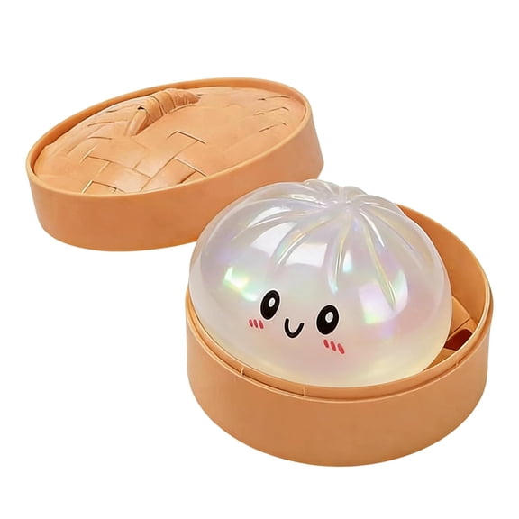 1PC Rare Glitter Dumpling Squishy Dumpling Box, Fidget Tools Adults & Teens, Easter Basket Stuffers, Sparkling Stress Relief Collectible & Desktop Accessory for Adults