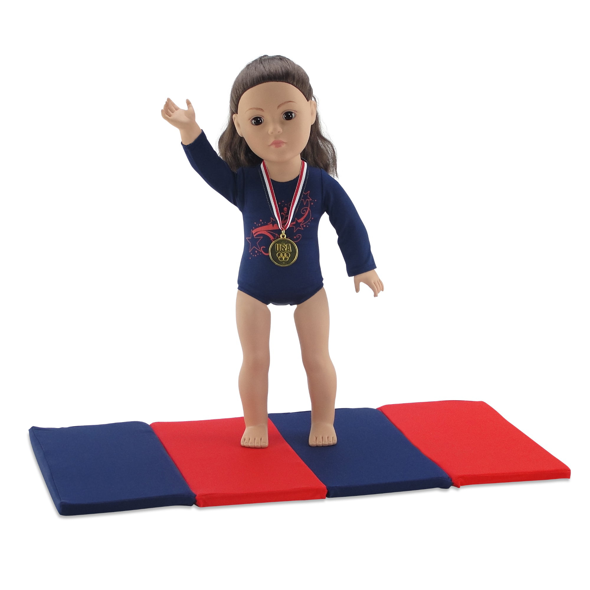 18 inch doll gymnastics set