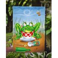 thumbnail image 3 of Carolines Treasures APH0520GF Frog Happy Plate Flag Garden Size, 3 of 3