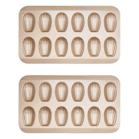 2X 12Cup Shaped Madeleine Pan Carbon Steel Mold Baking Mould Tools