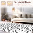 thumbnail image 2 of ODIKA 2'x3' Machine Washable Non-Slip Area Rug, Speckled Faux Hide Dotted Design High Traffic Rug, Black, 299193, 2 of 7