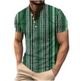 thumbnail image 2 of IROINNID Big and Tall T Shirts for Men, Lightweight Thin Basic Lapel V-Neck Botton Casual Printed Summer Blouses for Men, 2 of 5