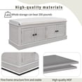 thumbnail image 5 of Historyli Go5H Multifunctional Storage Bench With 4 Doors Adjustable Shelves Shoe Bench With Removable Cushion Entryway Ottoman Sitting Bench For Living Room, Entryway, Bedroom, 5 of 9