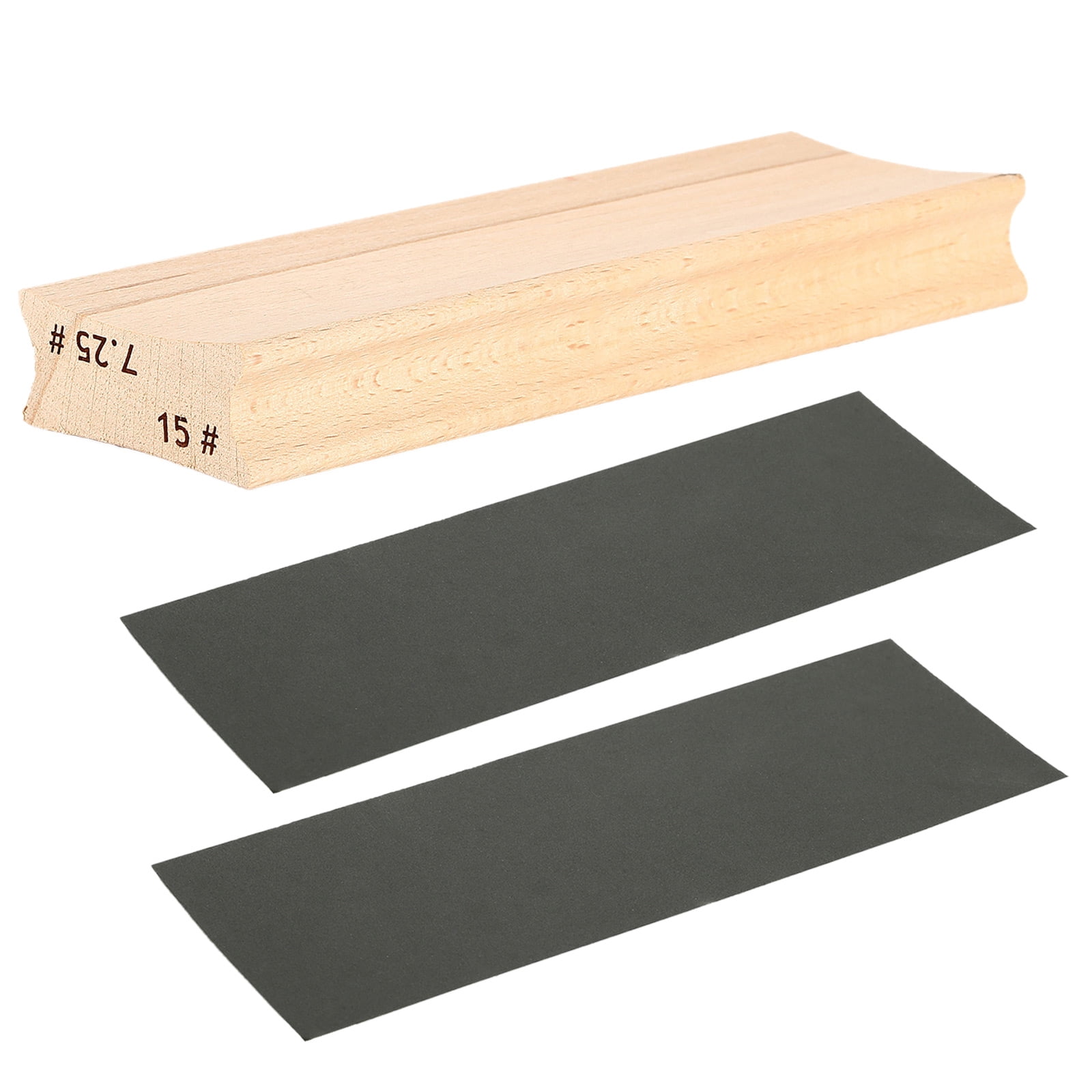 FEAMOS Wood Polished Sanding Block for Guitar Fret Leveling Fingerboards Luthier Tools with Sandpaper Guitar Repair Tools Set