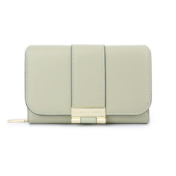 ZUTOYBO Women's Multifunctional Large Capacity Long Wallet, Fashionable Zipper Wallet Handbag,Green