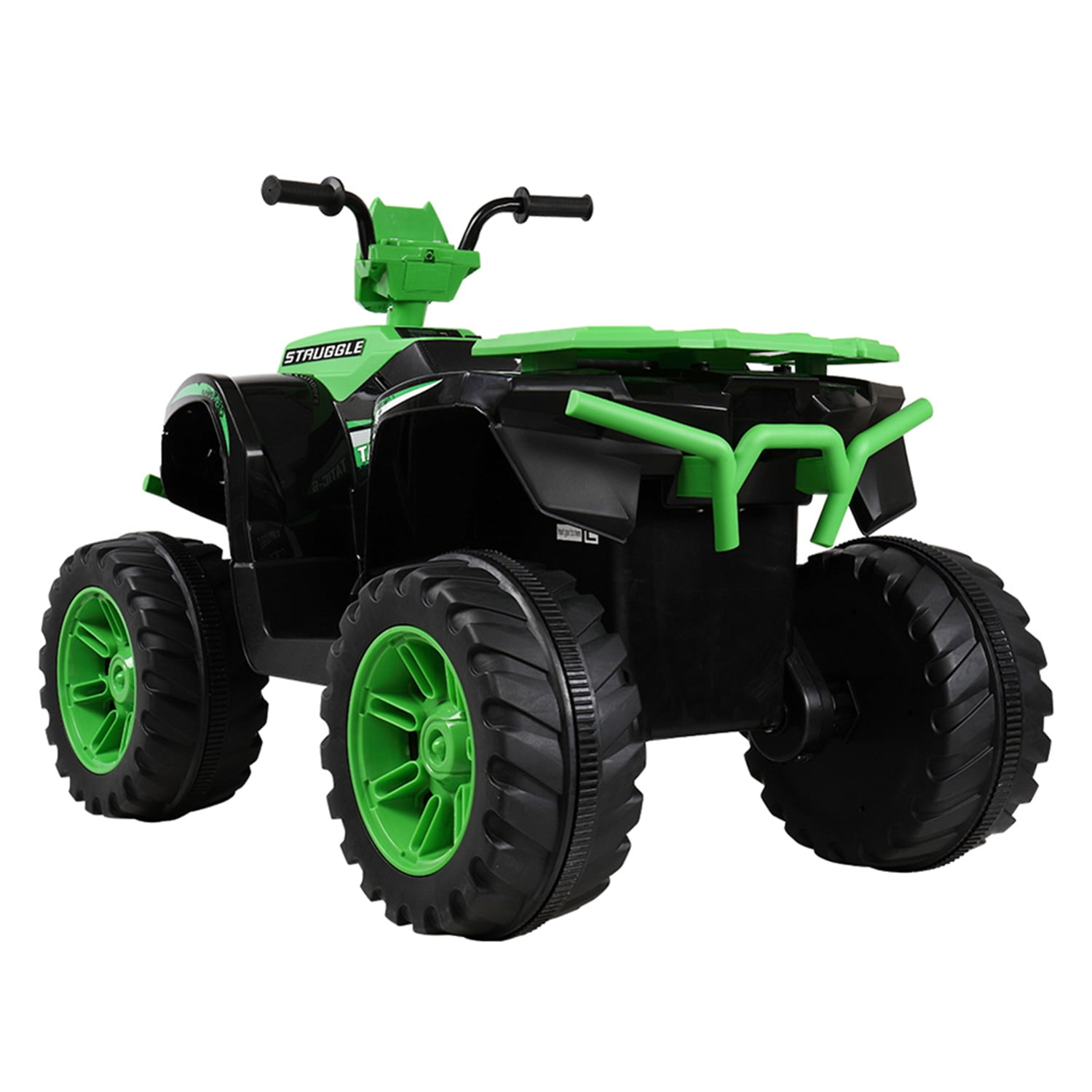 CIPACHO 12V Kids Ride On Car, Rugged 4-Wheeler Electric Cars to Ride Car for Children Child Boys, Gift Vehicle Toy w/ LED Lights, MP3, AUX, Green