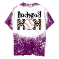 thumbnail image 4 of DeHolifer T Shirt for Women Short Sleeve Crewneck Baseball Mom Loose Casual Printed T Shirt Summer Fashion Sport Tee Tops Purple 2XL, 4 of 5