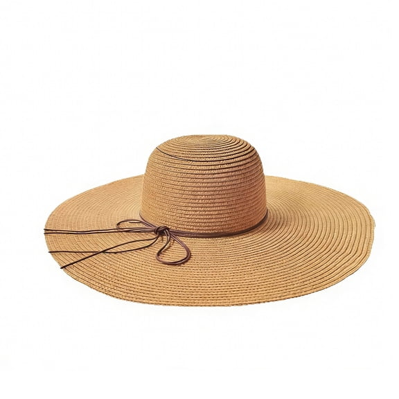 OOOUM Oversized Sun Hat For Women Wide Brim Straw Hat Vacation Travel Elegant Beach Hat Khaki