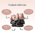 thumbnail image 5 of Kitsch Satin Hair Scrunchies for Women, Softer Than Silk Scrunchies for Hair - No Damage Satin Hair Ties, Ponytail Holders | Ideal Gifts for Women, 2pc (Blush/Charcoal), 5 of 17