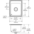 thumbnail image 2 of Elkay, DLR172210PDOS4 , 18 Gauge Stainless Steel 17" x 22" x 10.125" Single Bowl Drop-in Kitchen Sink Kit, Sinks, 2 of 7