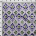 thumbnail image 4 of oneOone Viscose Chiffon Purplish Blue Fabric Asian Ikat Fabric For Sewing Printed Craft Fabric By The Yard 42 Inch Wide, 4 of 4