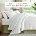 thumbnail image 3 of Noble Linens Sage Pleated Dust Ruffle Bed Skirt, King, 3 of 11