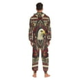 thumbnail image 4 of FORMRS Onesies Pajama for Adults Unisex Hoodie Winter Jumpsuit One Piece Sleepwear, Sizes S-2XL, Red Abstract Eagle, 4 of 7