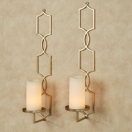 

Callas Unique Chain Link Contemporary Openwork BrilliantMetal Wall Sconce Pair Gold Each measures 4.5 in wide x 6 in deep x 22 in high