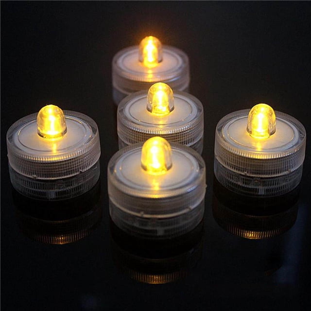 Maoww SUBMERSIBLE LED LIGHT TEA CANDLES WEDDING PARTY WATER PROOF Yellow Light