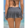 thumbnail image 6 of Charmo Womens Solid Mesh Swim skirts High Waist Swimsuits Bottoms, 6 of 7