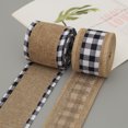 thumbnail image 5 of Packaging Ribbon Lattice Edging Webbing Christmas Bow Holiday Decorations Black And White Crafts Gift, 5 of 5