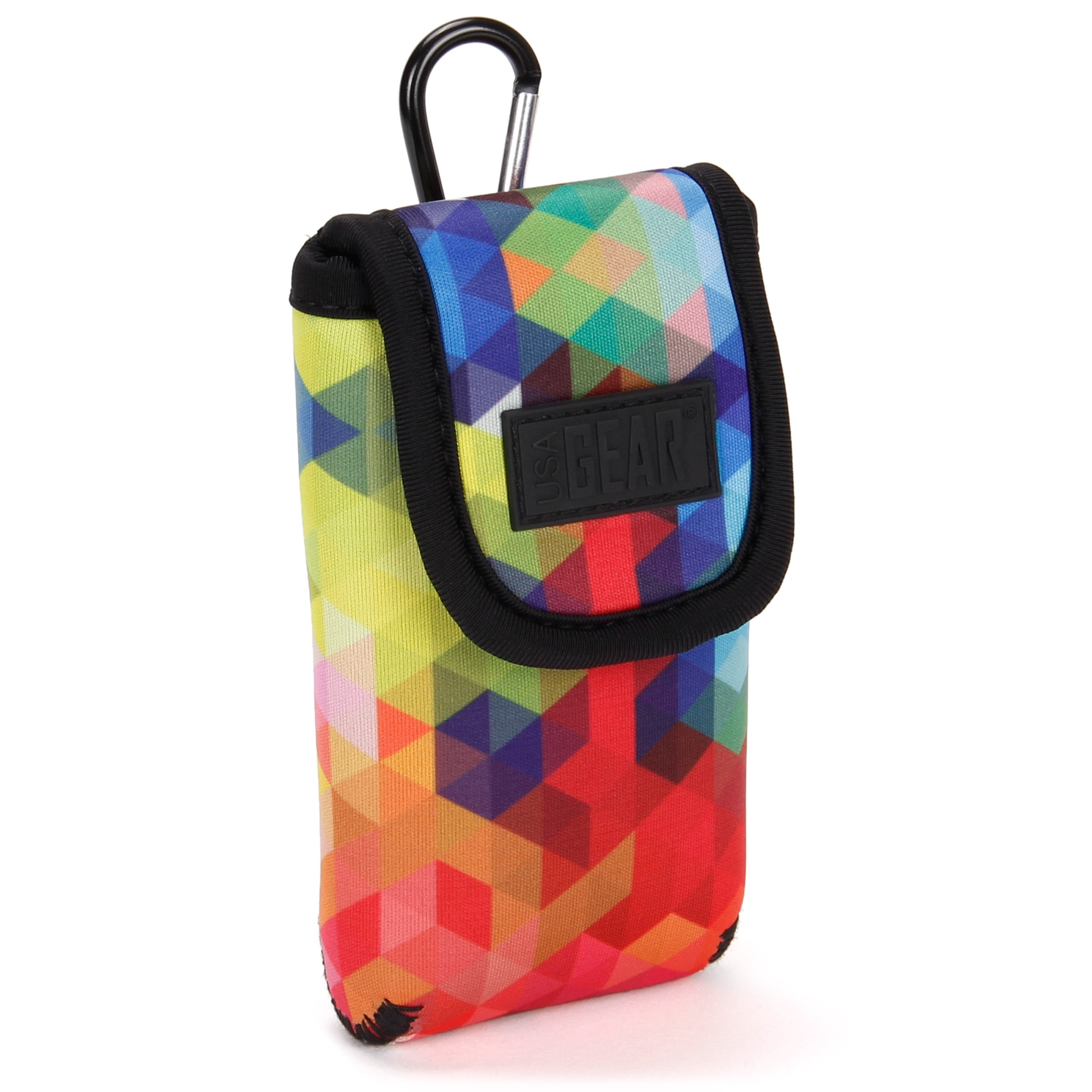 Dog Treat Carrying Pouch with Internal Hook and Loop Pockets and Carabiner Clip