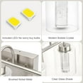 thumbnail image 5 of Light Brushed Gold Vanity Lights, Bathroom Light Fixtures Crystal Bubble Glass Dimmable 3 Color Temperatures Modern Bathroom Wall Sconce for Bathroom Hallway Kitchen Bedroom Living Room, 5 of 9