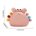thumbnail image 3 of Pot en Céramique 6 Fourchettes à Fruits Roses en Forme de Crabe avec Support en Céramique Fourchettes à Dessert en Acier Inoxydable pour Enfants Collations de Fête hors-D'œuvre Rkxzt, 3 of 8