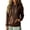 Brown, variant on Nowekniz Womens Loose Half Zip Hoodie Sweatshirt, Cotton Blend Solid Long Sleeve Top with Kangaroo Pocket, Winter Soft Casual Layering Hooded Jacket