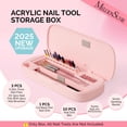 thumbnail image 2 of Caja de almacenamiento para herramientas de uñas acrílicas MelodySusie [mejorada en 2025], rosa, 2 of 9