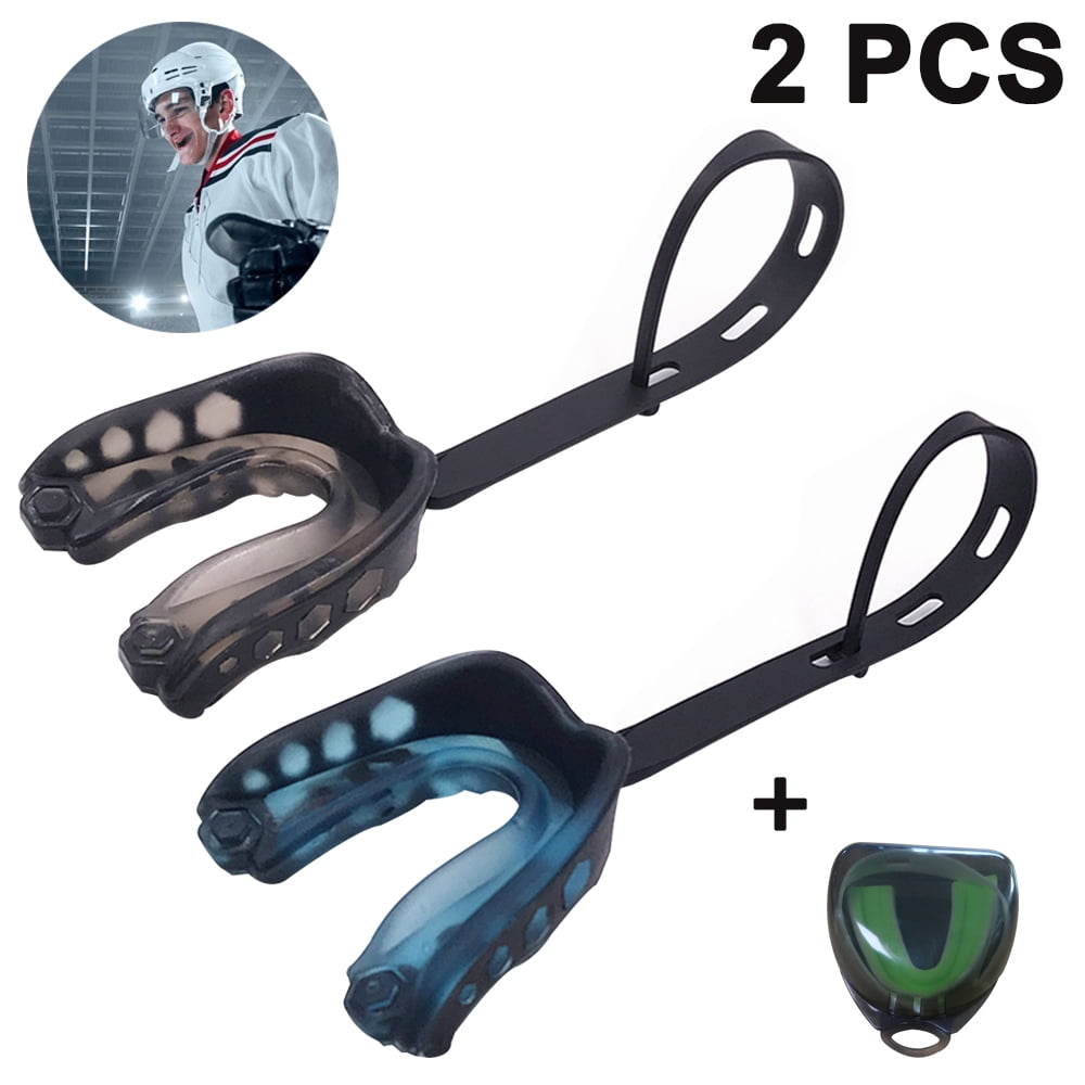 Under Armour Sport Mouth Guard Sports for Football Includes Detachable Helmet Strap Protectar Bucal Lacrosse Boxing Basketball Jiu jitsu Youth & Adult MMA Hockey 