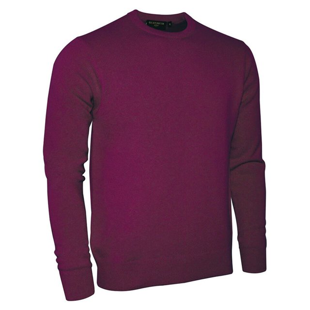 Glenmuir - Jersey / Sweater cuello redondo Modelo Morar hombre caballero (Burdeos) Glenmuir UTRW516_bordeaux