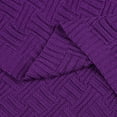 thumbnail image 5 of Cotton Knitted Cable Throw Blanket, 50" x 60", Purple, 5 of 6
